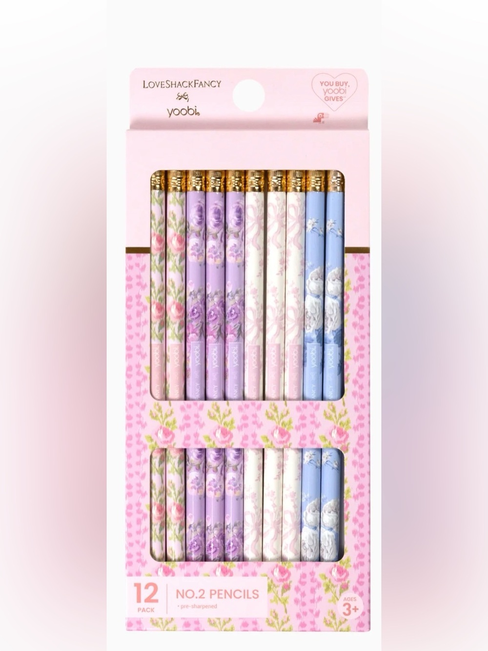 🎀LoveShackFancy │ Yoobi Blooming Heirloom 12 Pack No. 2 Pencils ✏️ 🎀